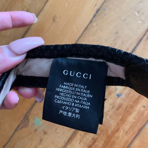 Gucci visor raffia tan and Black hat - Picture 4 of 6